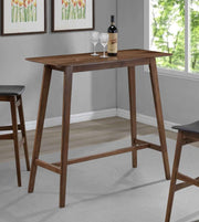 Finnick - Rectangular Pub Height Bar Table - Walnut - JaxCo Furniture