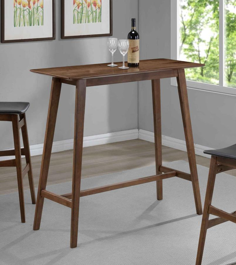 Finnick - Rectangular Pub Height Bar Table - Walnut - JaxCo Furniture
