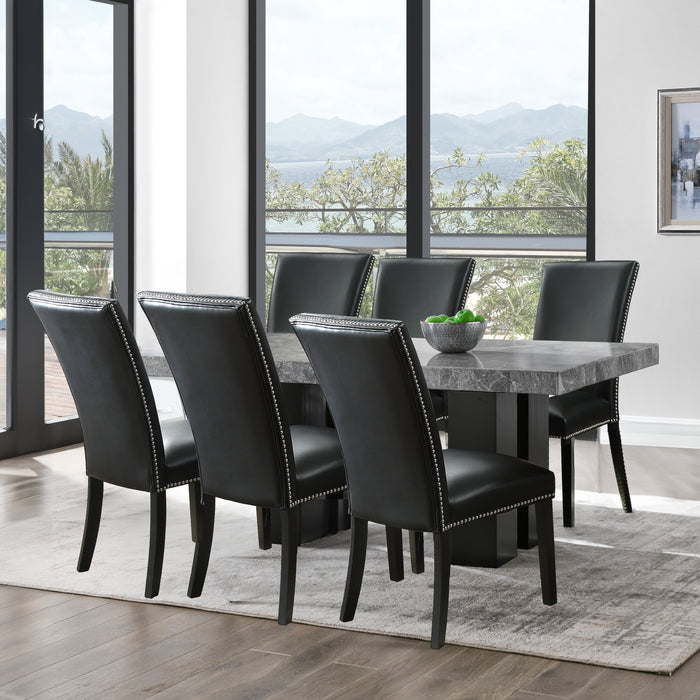 Camila - Rectangular Dining Set - Gray Top - JaxCo Furniture