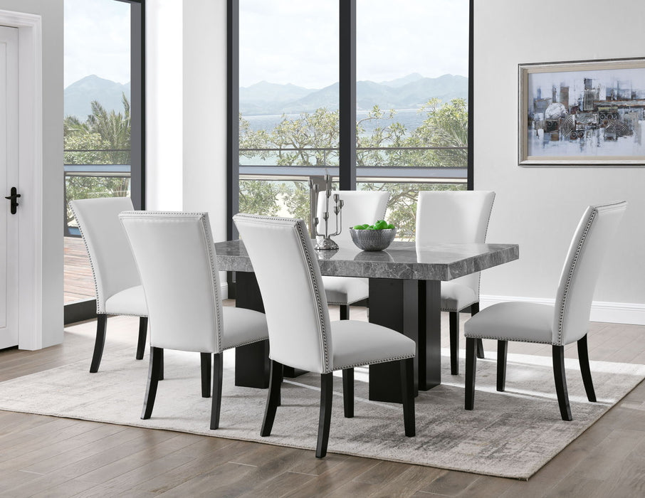 Camila - Rectangular Dining Set - Gray Top - JaxCo Furniture