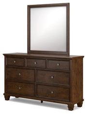 Danabrin - Brown - Dresser And Mirror - JaxCo Furniture