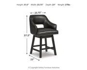 Tallenger - Upholstered Swivel Barstool (Set of 2) - JaxCo Furniture