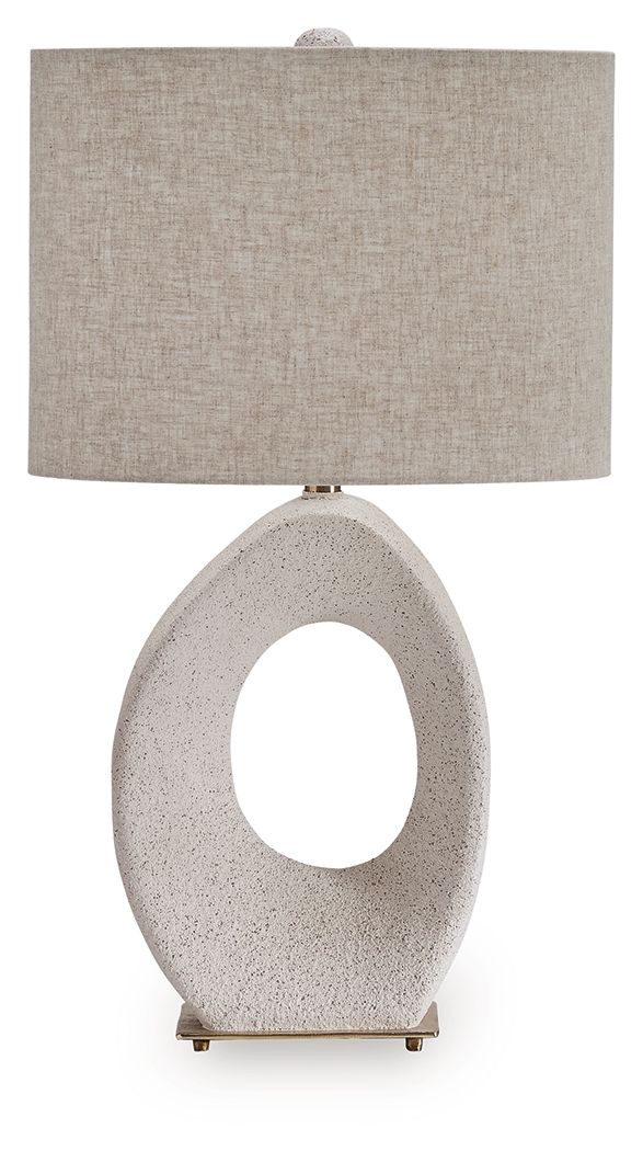 Trentlen - Cream / Gold Finish - Paper Table Lamp - JaxCo Furniture