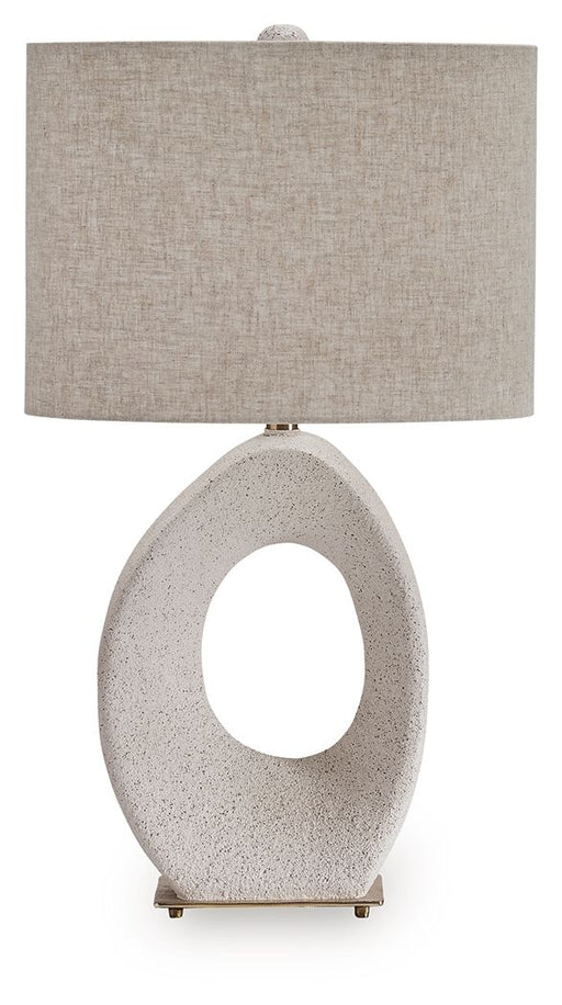 Trentlen - Cream / Gold Finish - Paper Table Lamp - JaxCo Furniture