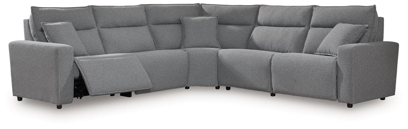 ModMax II - Salt And Pepper - Reclining Sectional - JaxCo Furniture