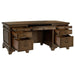 Hartshill - 7-Drawer Executive Desk - Burnished Oak - JaxCo Furniture