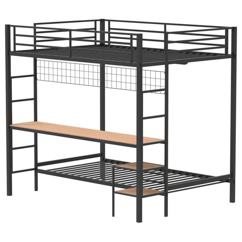 Campus - Metal Workstation Bunk Bed - JaxCo Furniture