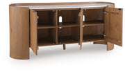 Fitzroy - Brown / White - Accent Cabinet - JaxCo Furniture