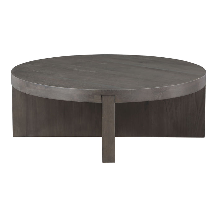 Folke - Round Coffee Table - Dark Gray - JaxCo Furniture