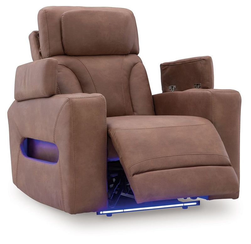 Clean-Slate - Caramel - Power Recliner / Adj Headrest - JaxCo Furniture