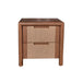 Corda - Oak Wood 2 Drawer Nightstand - Brown/Natural - JaxCo Furniture