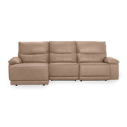Branford - Power Recliner Sectional With LAF Chaise - Camel - JaxCo Furniture