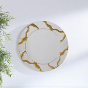 Dorinda - Round Kintsugi Style Wall Mirror - Gold - JaxCo Furniture