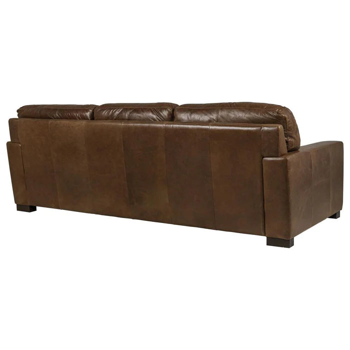 Beckham Chestnut Leather Sofa - JaxCo Furniture
