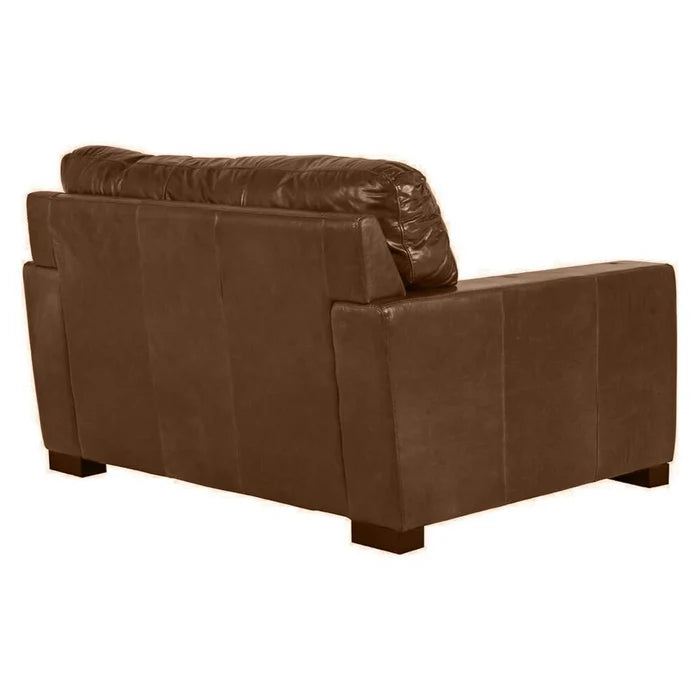 Beckham Chestnut Leather Maxi Chair - JaxCo Furniture