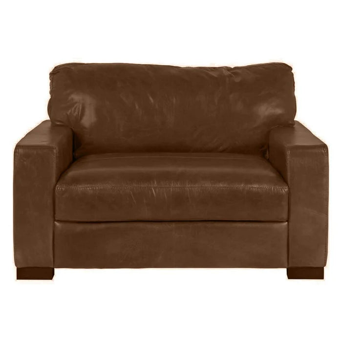 Beckham Chestnut Leather Maxi Chair - JaxCo Furniture
