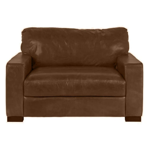 Beckham Chestnut Leather Maxi Chair - JaxCo Furniture