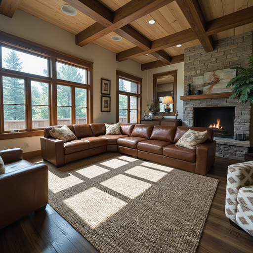 Beckham Chestnut Leather 4-Piece Sectional - JaxCo Furniture