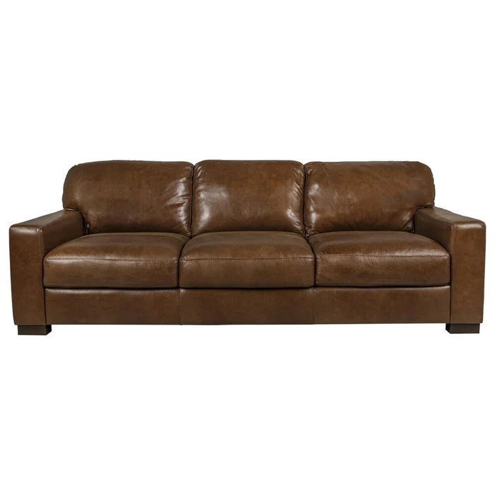 Beckham Chestnut Leather Sofa - JaxCo Furniture