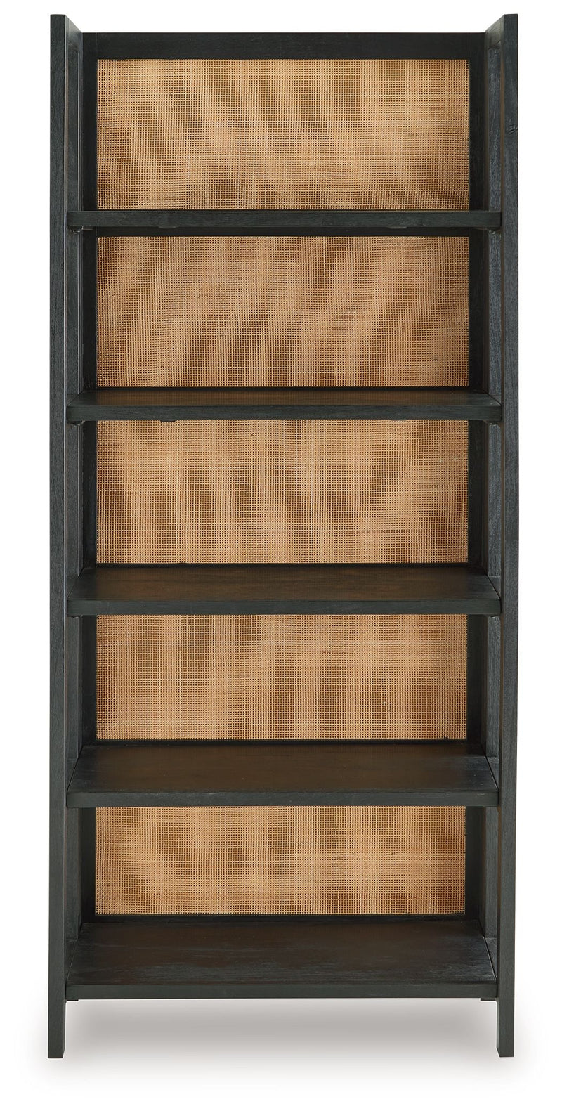 Abyard - Black / Natural - Bookcase - JaxCo Furniture