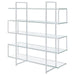 Elmer - 5-Shelf Bookshelf - Clear And Chrome - JaxCo Furniture