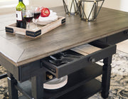 Tyler Creek - Black / Gray - Rectangular Dining Room Counter Table - JaxCo Furniture