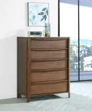 Maderia - 5-Drawer Chest Of Drawers - Walnut - JaxCo Furniture