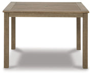 Aria Plains - Brown - Square Dining Table W/Umb Opt - JaxCo Furniture