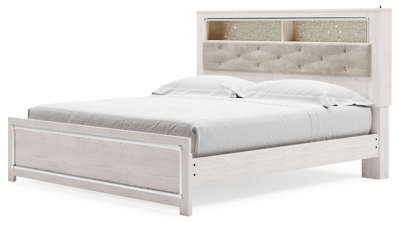 Altyra - White - King Bookcase Panel Bed - JaxCo Furniture
