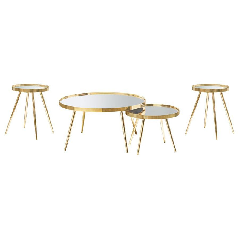 Kaelyn - Round Coffee And End Table Set - JaxCo Furniture