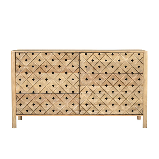 Fulton - 6 Drawer Dresser - Natural - JaxCo Furniture