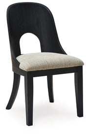 Rowanbeck - Gray / Black - Dining Upholstered Side Chair (Set of 2) - JaxCo Furniture