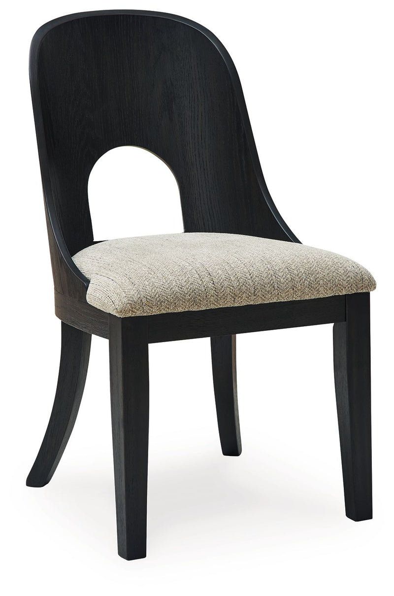 Rowanbeck - Gray / Black - Dining Upholstered Side Chair (Set of 2) - JaxCo Furniture