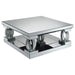 Amalia - Square Mirrored Acrylic Crystal Coffee Table - Silver - JaxCo Furniture