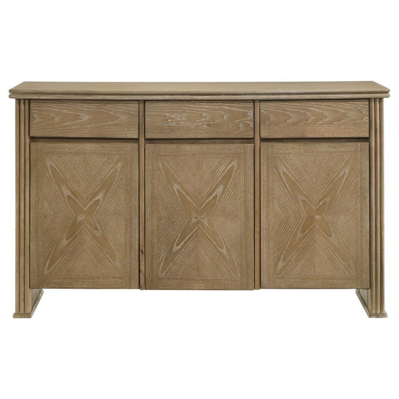 Adina - 2-Door Sideboard Server - Distressed Light Brown - JaxCo Furniture