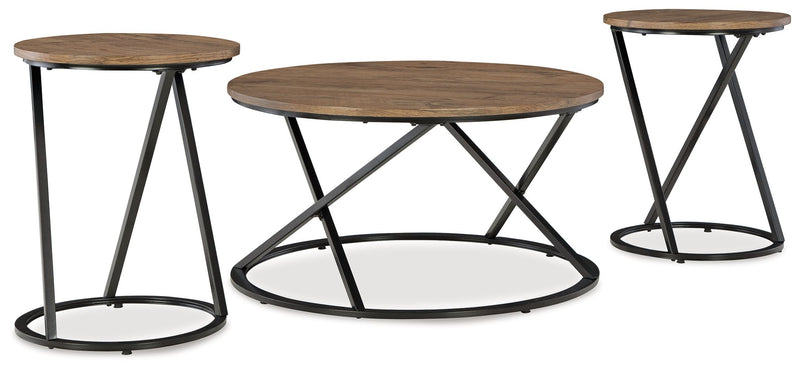 Cassbryn - Brown / Black - Occasional Table Set (Set of 3) - JaxCo Furniture
