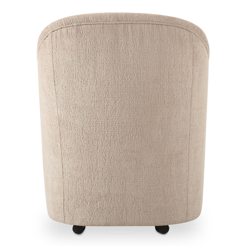 Drava - Rolling Dining Chair - Beige - JaxCo Furniture