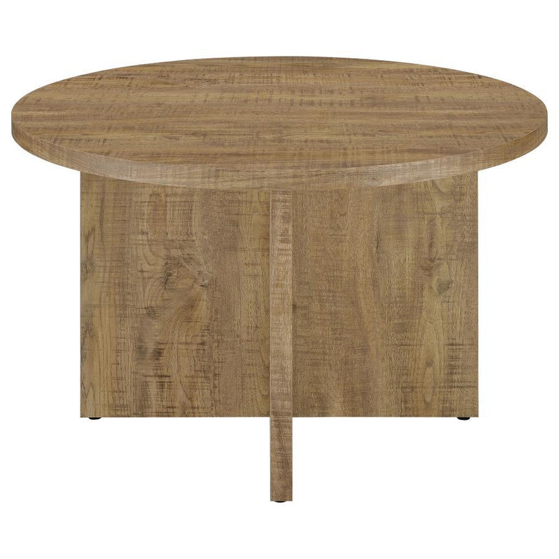 Jamestown - Round Composite Wood Dining Table - Mango - JaxCo Furniture