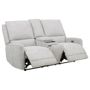 Sylmar - Chenille Upholstered Power Reclining Loveseat - Dove Gray - JaxCo Furniture
