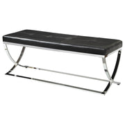 Walton - Leatherette Upholstered Tufted Accent Bench - JaxCo Furniture