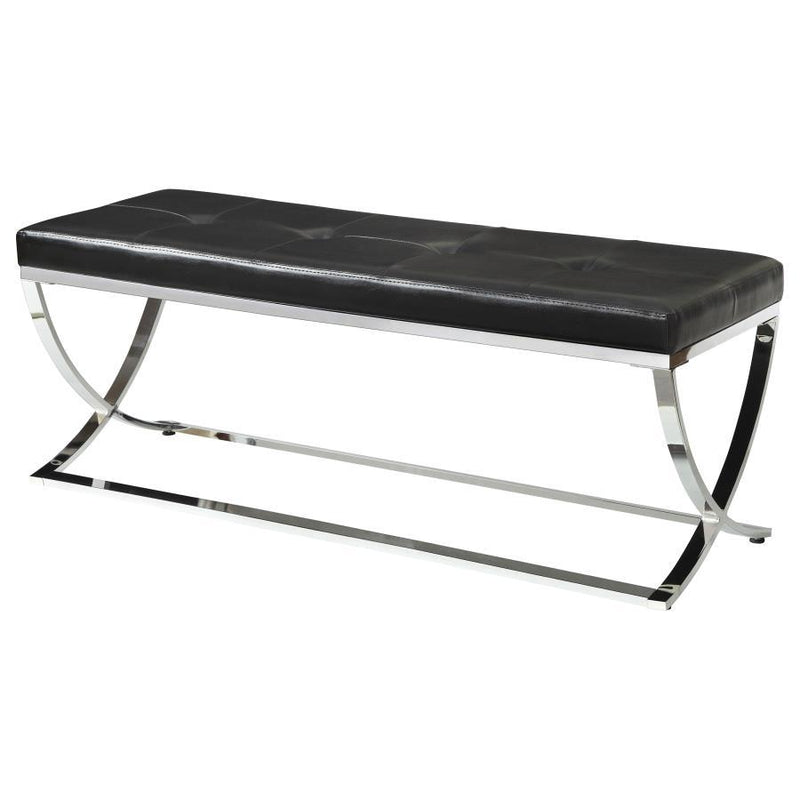 Walton - Leatherette Upholstered Tufted Accent Bench - JaxCo Furniture