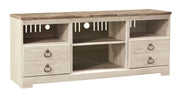 Willowton - TV Stand With Fireplace Option - JaxCo Furniture