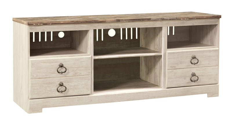 Willowton - TV Stand With Fireplace Option - JaxCo Furniture