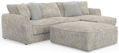 Bucktown - 2 Piece Sofa / Chaise With Extra Thick Cuddler Seat Cushions & Cocktail Ottoman - JaxCo Furniture