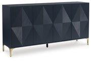Loirwick - Dark Blue - Accent Cabinet - JaxCo Furniture