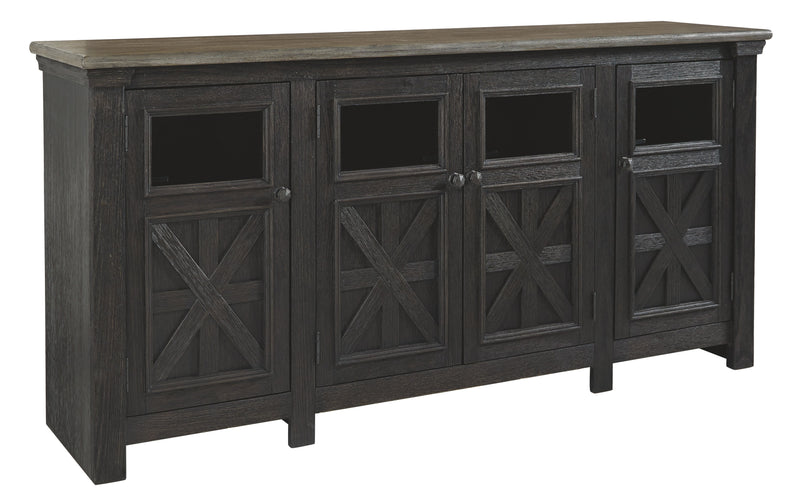 Tyler - Black / Gray - Extra Large TV Stand - JaxCo Furniture