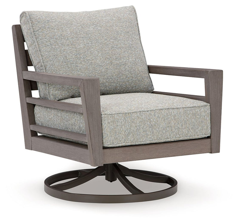 Hillside Barn - Gray / Brown - Swivel Lounge W/ Cushion - JaxCo Furniture