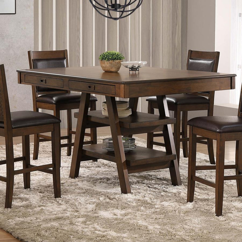 Dewey - Rectangular Counter Height Dining Table - Walnut - JaxCo Furniture
