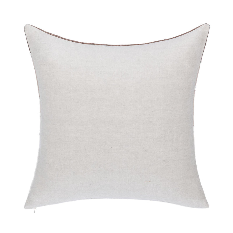 Bikram - 22" x 22" LN Pillow - Ivory / Mocha Cream - JaxCo Furniture