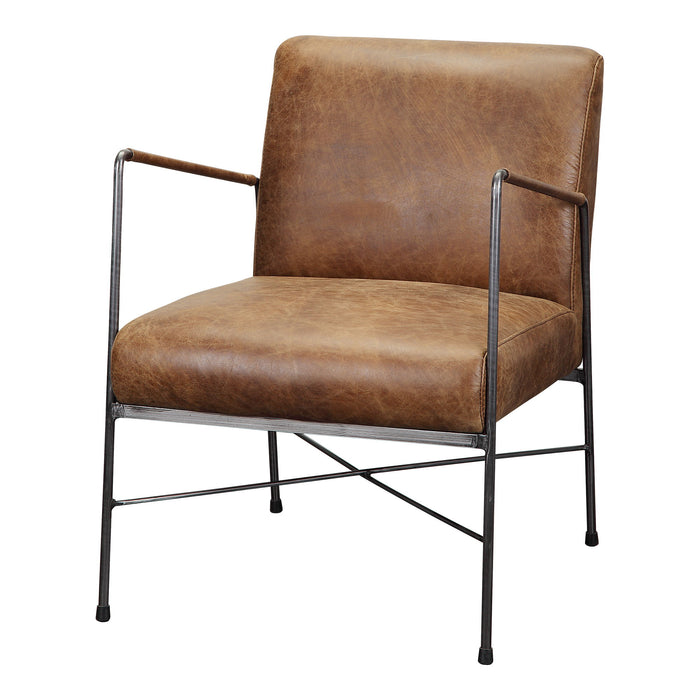 Dagwood - Leather Arm Chair - Brown - JaxCo Furniture